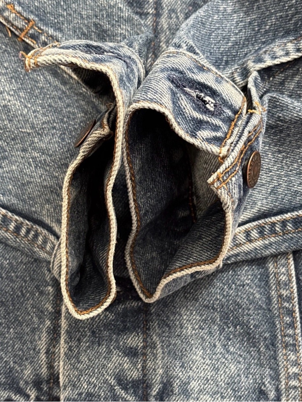 80s Vintage Levi's Denim Jacket Made in USA Trucker Jacket Men's Medium Classic - Picture 6 of 12